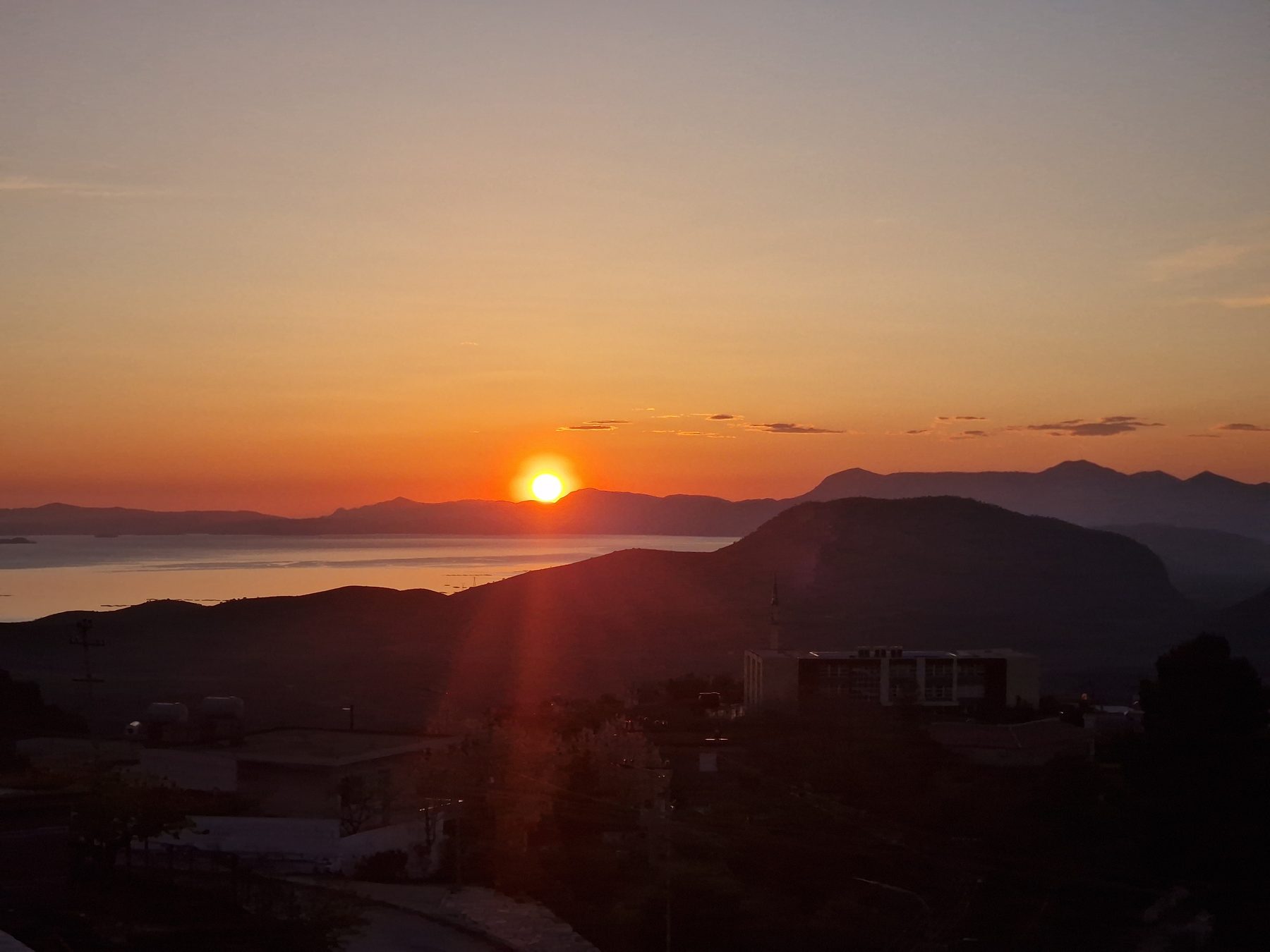 Sunset over the Ionian from the first ridge