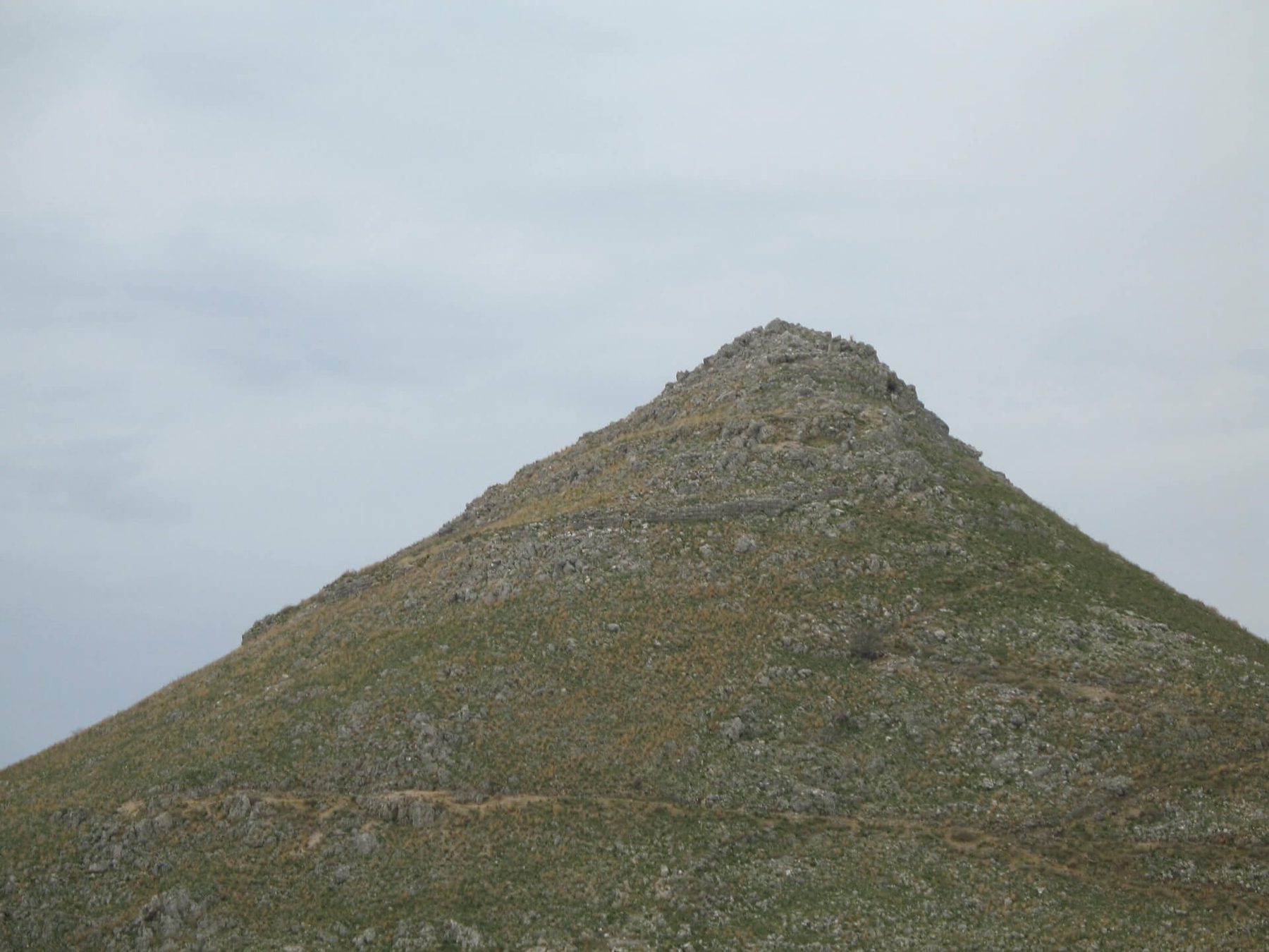 The cone-shaped hill of Çuka e Ajtoit